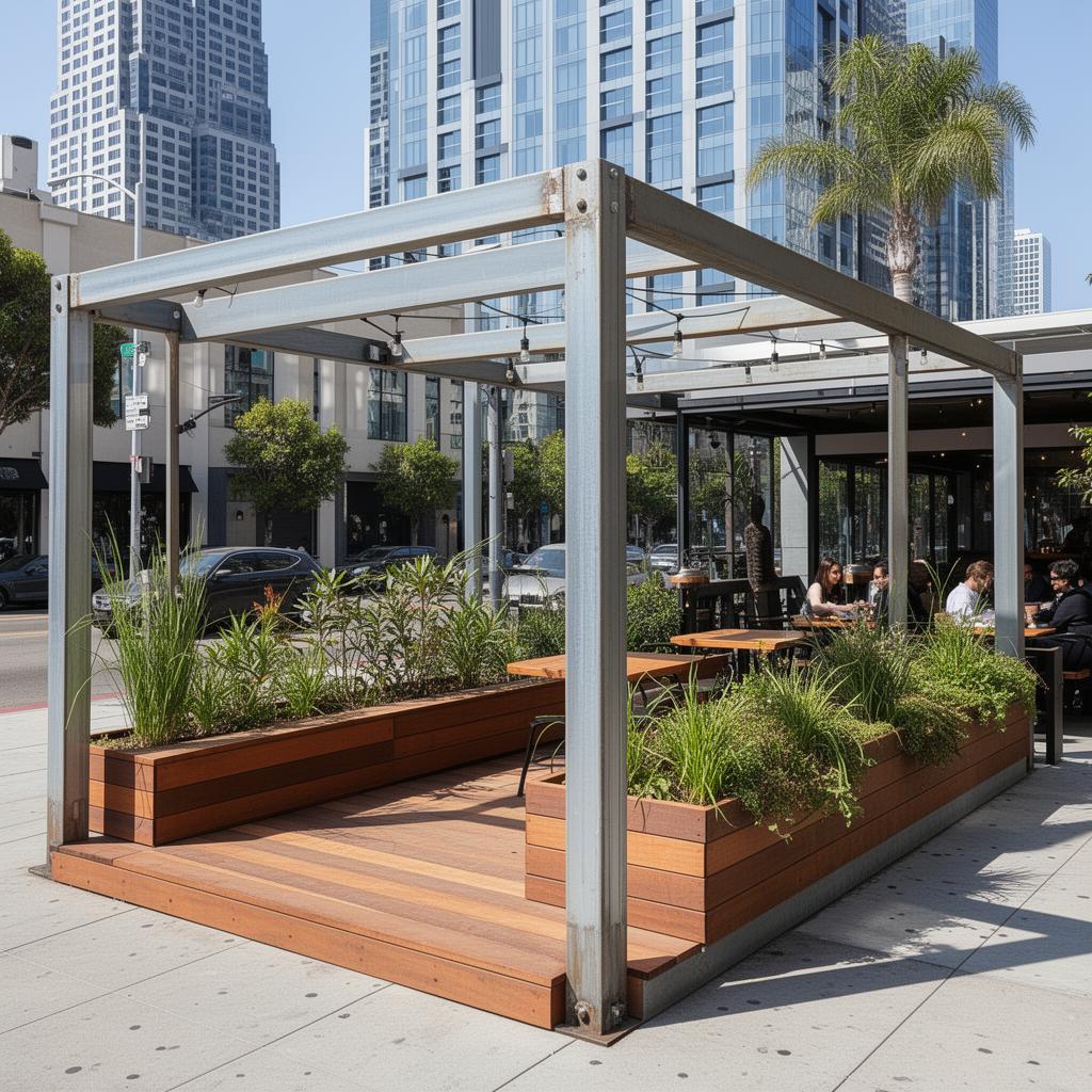 Cafe Parklet in Downtown LA